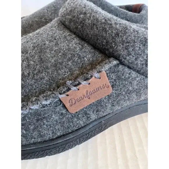 Dearfoams men's clog-style slippers memory foam Men’s medium size 9-10 - Picture 2 of 9